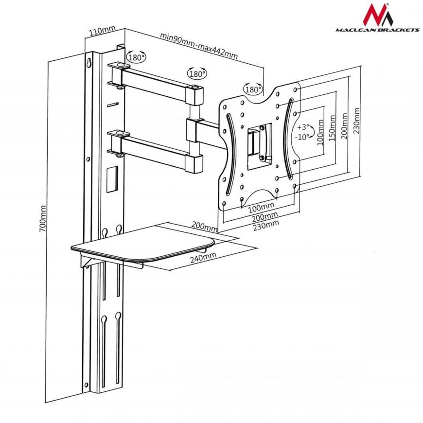 MACLEAN MC-771 Maclean MC-771 TV Bracket – 12