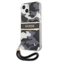 Guess GUHCP13MKCABBK iPhone 13 6,1" juoda/juodas hardcase Camo Strap Collection Guess GUHCP13MKCABBK iPhone 13 6,1" juoda/juodas hardcase Camo Strap Collection