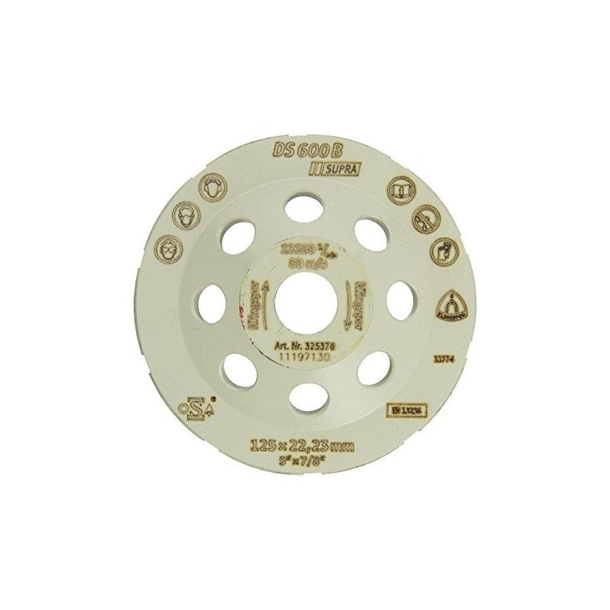Deimantinė šlifavimo lėkštelė KLINGSPOR DS 600 B Supra 125 mm