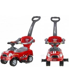 Lean Cars Toy car coupe with musical steering wheel red