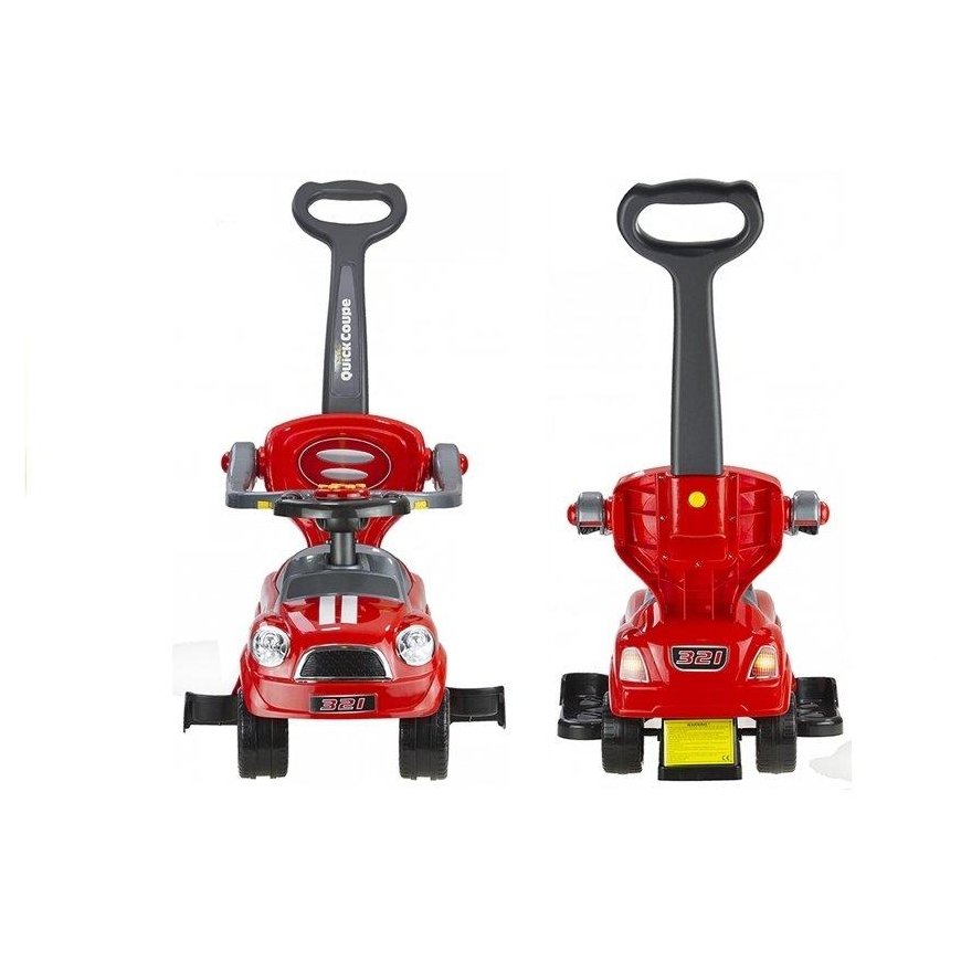 Lean Cars Toy car coupe with musical steering wheel red – 4