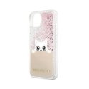 Karl Lagerfeld KLHCP13XPABGNU iPhone 13 Pro Max 6.7" pink hardcase PEEK A BOO Liquid Glitter Karl Lagerfeld KLHCP13XPABGNU iPhone 13 Pro Max 6.7" pink hardcase PEEK A BOO Liquid Glitter