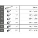7-piece adapter set KS TOOLS 7-piece adapter set KS TOOLS