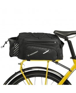 Wozinsky bike carrier bag with 9l shoulder strap (rain cover included) juodas (WBB22BK)
