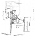 Maclean MC-891 Electric TV wall mount with remote control height adjustment 37'' - 70" max. VESA 600