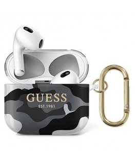 Guess GUA3UCAMG AirPods 3 cover black/black Camo Collection