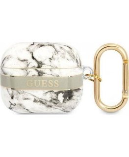 Guess Marble Strap Collection protective case for AirPods 3, gray