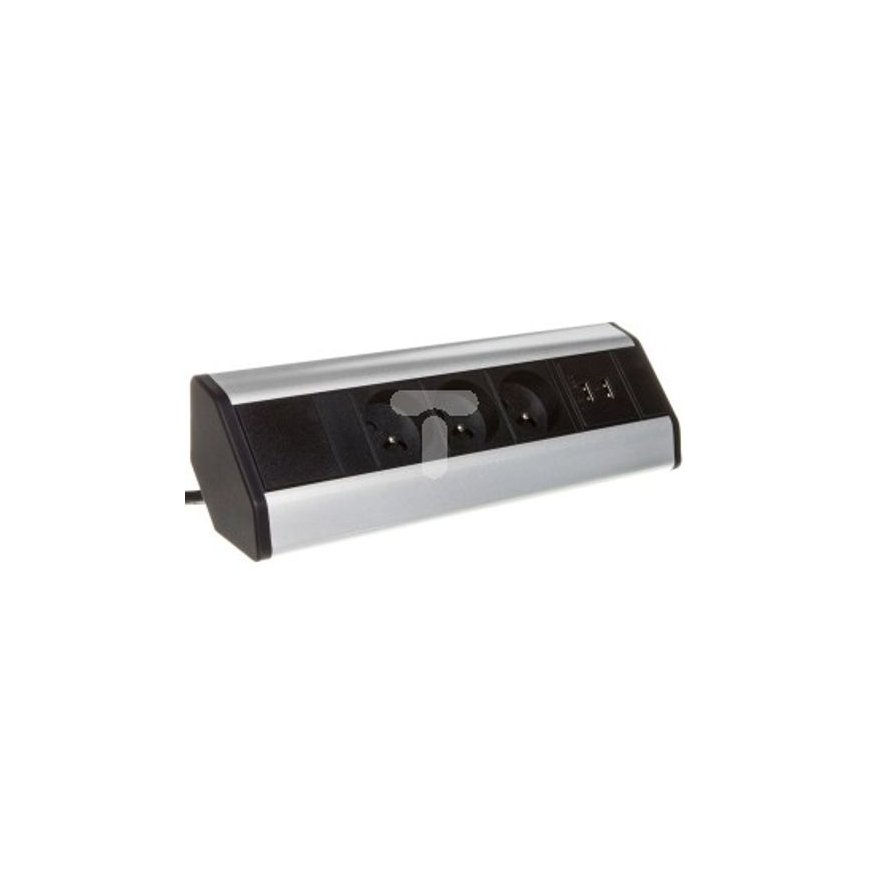 Orno AC 3x250V baldų lizdas su 2 xUSB (OR-AE-1360) įkrovikliu