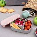 BEABA METAL LUNCH BOX WITH ADJUSTABLE COMPARTMENTS, DUSTY ROSE