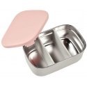 BEABA METAL LUNCH BOX WITH ADJUSTABLE COMPARTMENTS, DUSTY ROSE