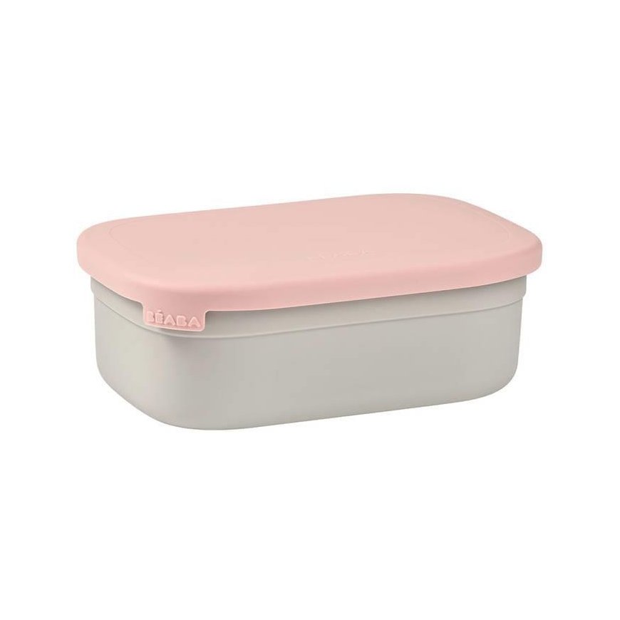 BEABA METAL LUNCH BOX WITH ADJUSTABLE COMPARTMENTS, DUSTY ROSE – 4