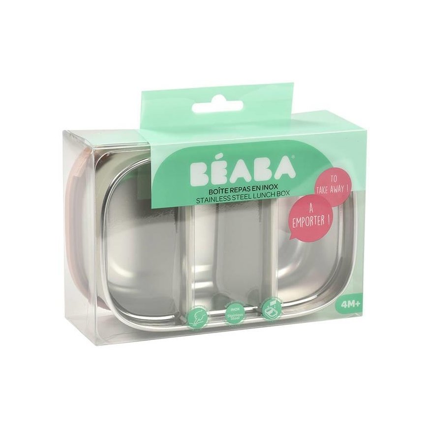 BEABA METALINĖ REGULIUOJAMŲ SKYRIŲ PIETŲ DĖŽUTĖ, DUSTY ROSE – 15