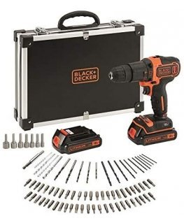 Black & Decker Juodas & Decker BDCHD18BAFC 18 V gręžtuvas, 2 x 1,5 Ah baterija