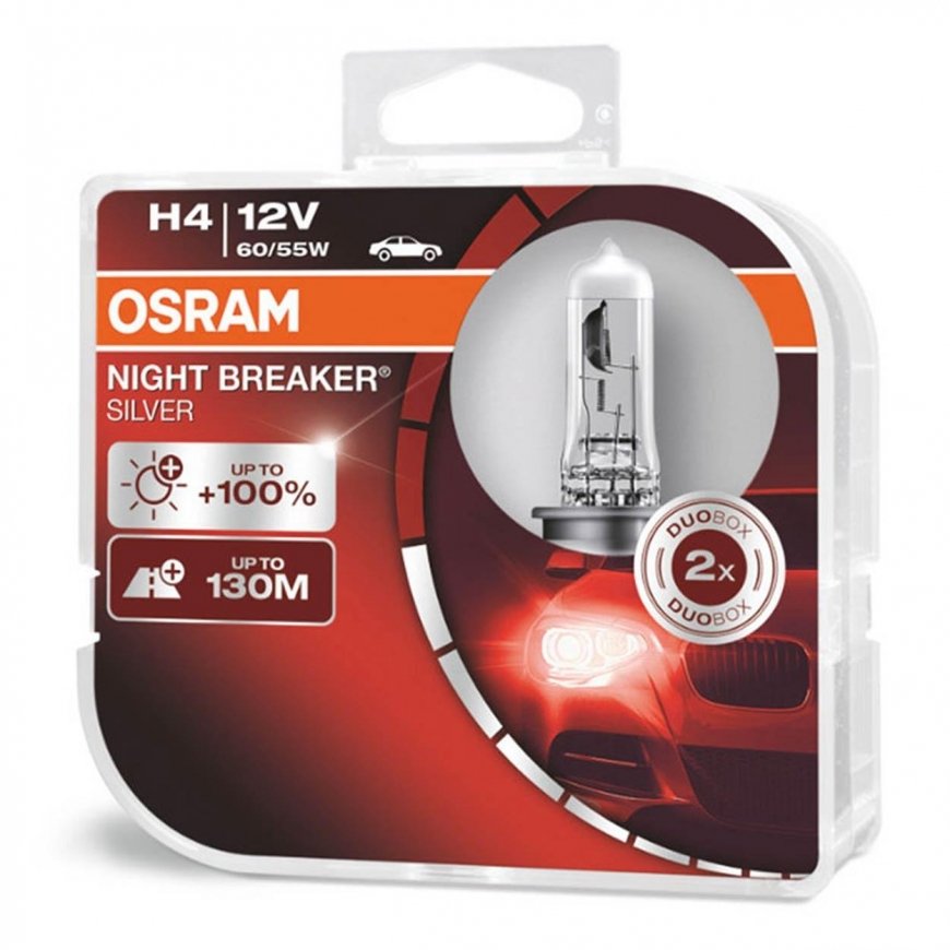 O-64193NBS-HCB halogeninė lemputė Osram H4 12V Night Breaker Sidabrinis +100% / 2 sztuki – 3
