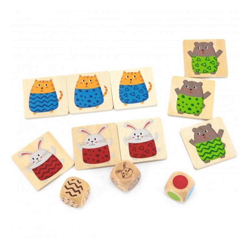 Viga Toys VIGA Drewniana Układanka Gra w Szybkie Dopasowanie 27 el. – 2