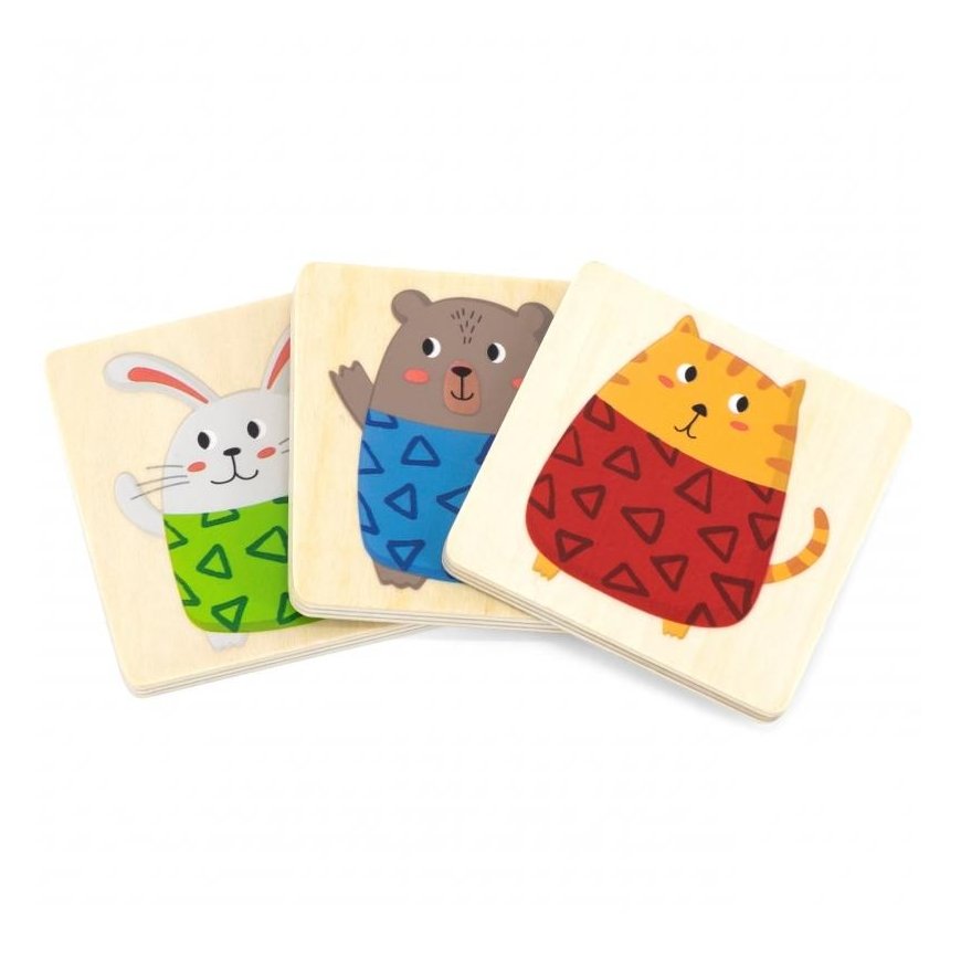 Viga Toys VIGA Drewniana Układanka Gra w Szybkie Dopasowanie 27 el. – 3