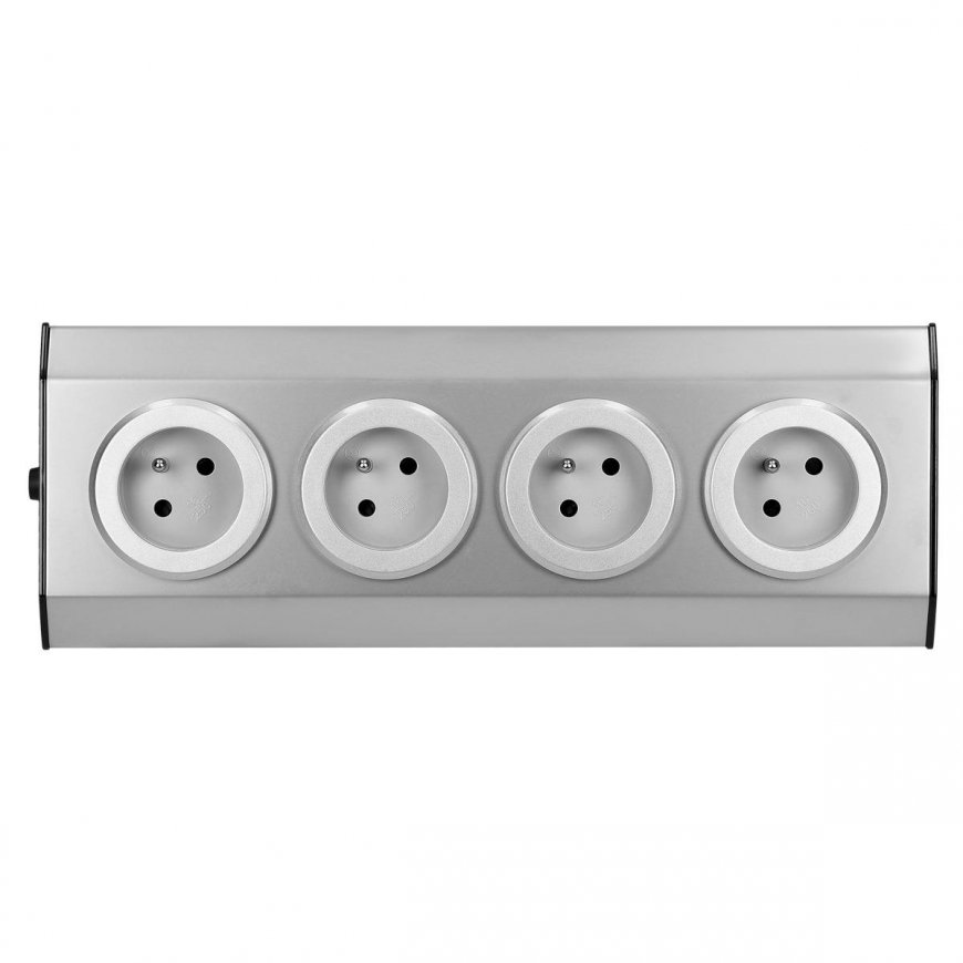 Orno Furniture and kitchen sockets with Velcro fasteners 4x2P + Z INOX, – 5