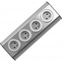 Orno Baldai ir virtuvės lizdai su Velcro užsegimais 4x2P + Z INOX, Orno Baldai ir virtuvės lizdai su Velcro užsegimais 4x2P + Z INOX,