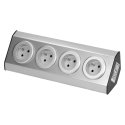 Orno Furniture and kitchen sockets with Velcro fasteners 4x2P + Z INOX, Orno Furniture and kitchen sockets with Velcro fasteners 4x2P + Z INOX,