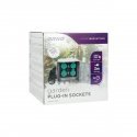 Ornos KAMIEŃ garden socket, 4x2P + Z, H07RN-F 3x1.5mm? Rubber cord, 3m, 2 working modes: automatic (
