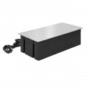 Orno NOEN Kasetė įleidžiama į stalviršį su integruotu PVC rėmu moduliniams lizdams 3 x 45x45 mm arba Orno NOEN Kasetė įleidžiama į stalviršį su integruotu PVC rėmu moduliniams lizdams 3 x 45x45 mm arba