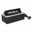 Orno NOEN Cassette recessed into the table top with integrated PVC frame for modular sockets 3 x 45x Orno NOEN Cassette recessed into the table top with integrated PVC frame for modular sockets 3 x 45x