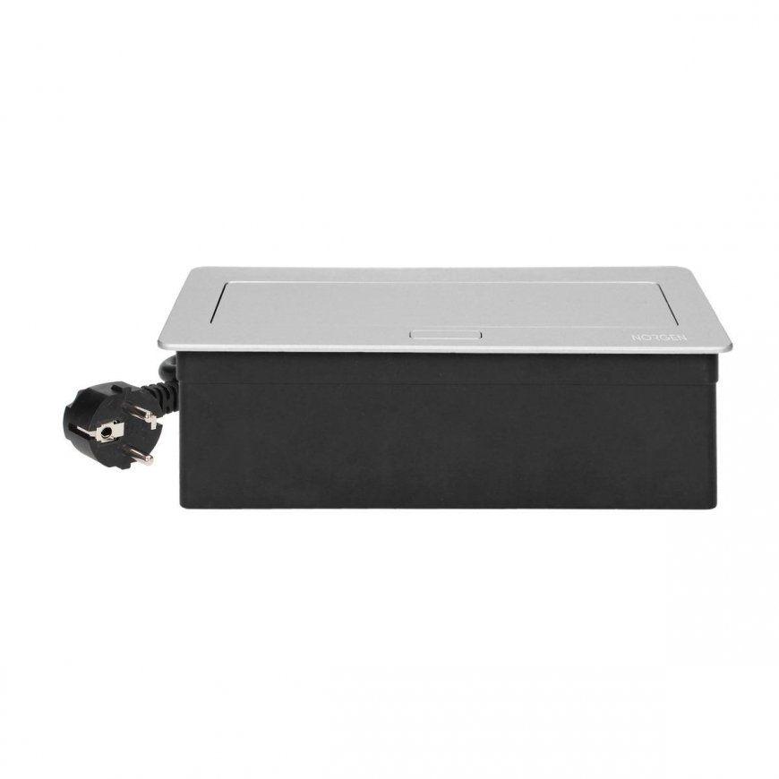 Orno NOEN Kasetė įleidžiama į stalviršį su integruotu PVC rėmu moduliniams lizdams 3 x 45x45 mm arba – 5