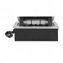 Orno NOEN Cassette recessed into the table top with integrated PVC frame for modular sockets 3 x 45x Orno NOEN Cassette recessed into the table top with integrated PVC frame for modular sockets 3 x 45x