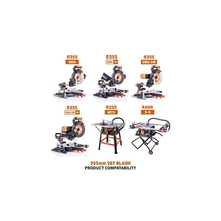 „Evolution“ daugiafunkcis TCT pjūklas „Evolution RAGE 255mm 28z“ (EVO-255-MULTI) – 6