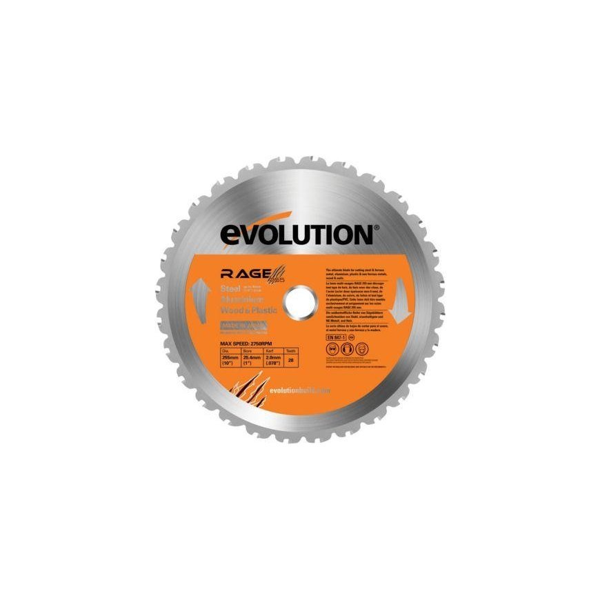„Evolution“ daugiafunkcis TCT pjūklas „Evolution RAGE 255mm 28z“ (EVO-255-MULTI) – 13