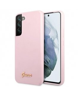 Guess Guess Guess GUHCS22MLSLMGLA S22 + S906 Lavender/Lavender Hardcase Silicone Script Metal Logo