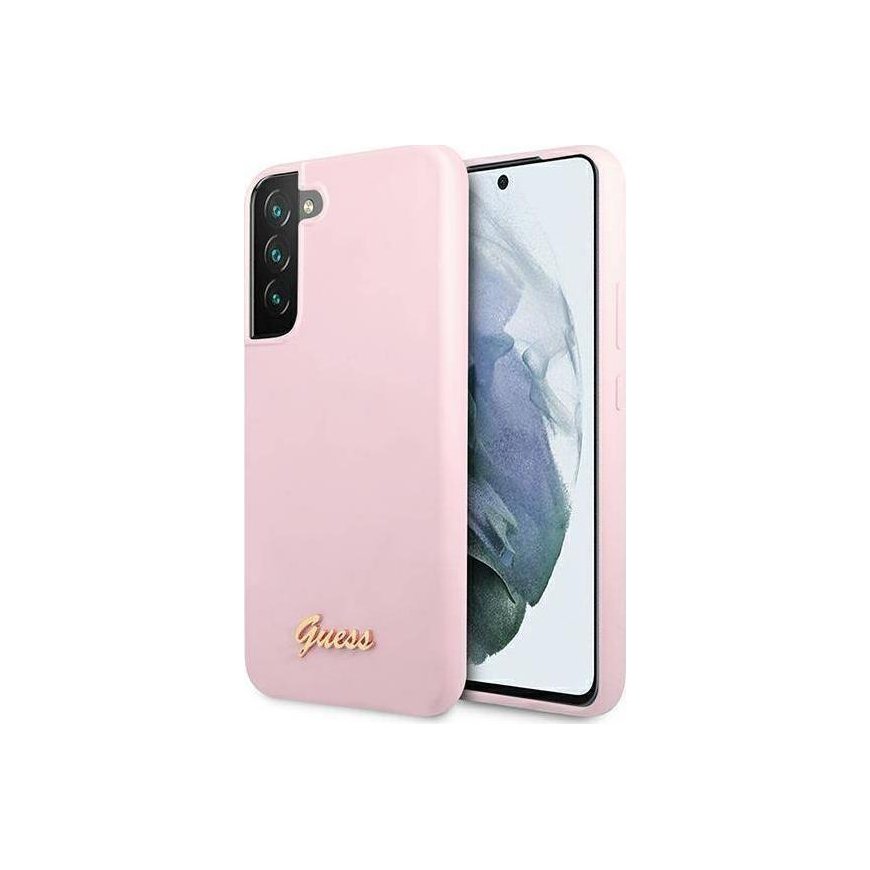 Guess Guess Guess GUHCS22MLSLMGLA S22 + S906 Lavender/Lavender Hardcase Silicone Script Metal Logo – 2