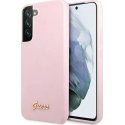 Guess Spėjimas spėjimas GUHCS22MLSLMGLA S22 + S906 levanda/levandų hardcase Silicone Script Metal lo