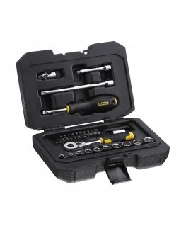 Stanley Socket set 1/4 "38pcs + heating + accessories