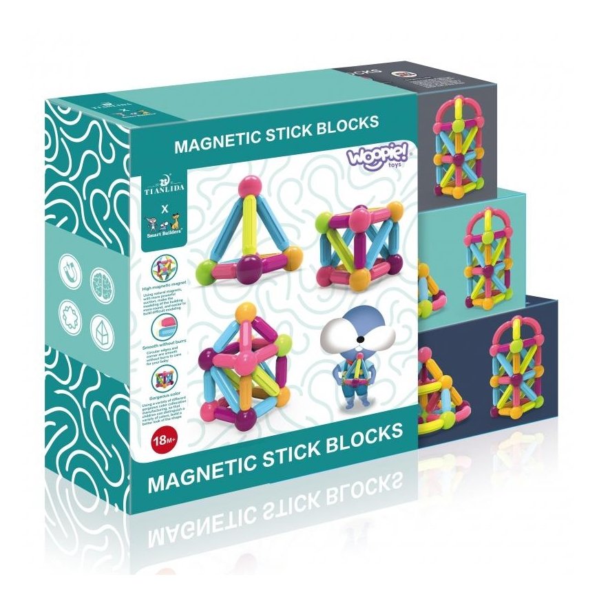 WOOPIE Magnetic Construction Blocks Educational Large