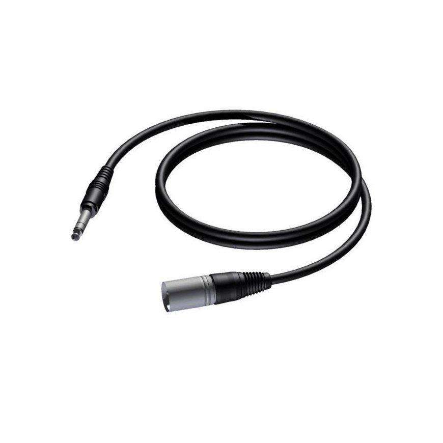 Cable Procab Jack 6.3 mm - XLR 1.5 m black (CLA724 / 1.5) – 2