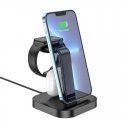 Charger wireless Hoco CW43 Graceful 3-in-1 black