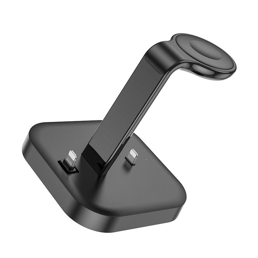 Charger wireless Hoco CW43 Graceful 3-in-1 black – 3