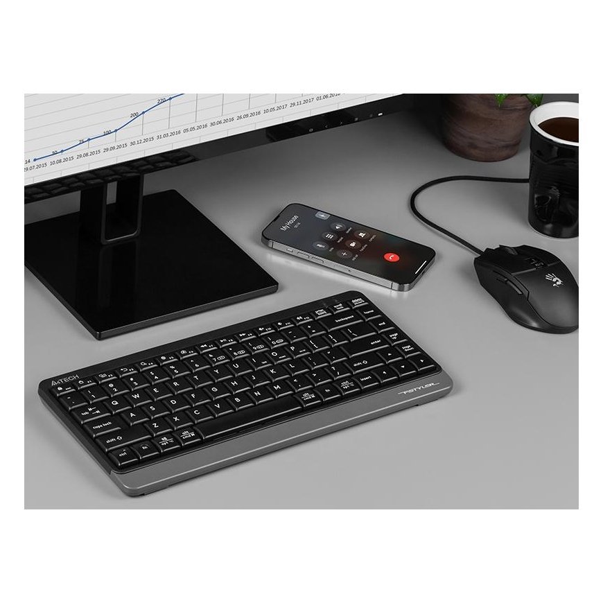 A4Tech A4T Klaviatūra A4Tech FSTYLER FBK11 Pilkas – 4