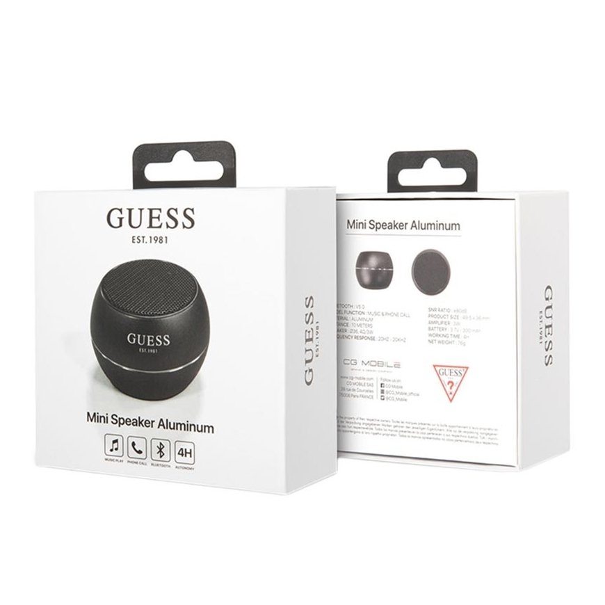 Guess Mini Bluetooth Speaker 3W 4H Black – 4