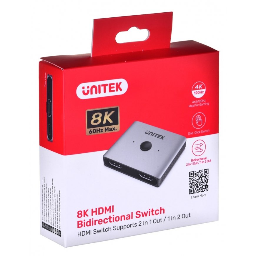 UNITEK SWITCH HDMI BIDIRECTIONAL 2.1 8K 2IN1OUT – 3