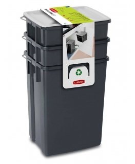Rūšiavimo krepšelių rinkinys 2x10L + 6L Curver