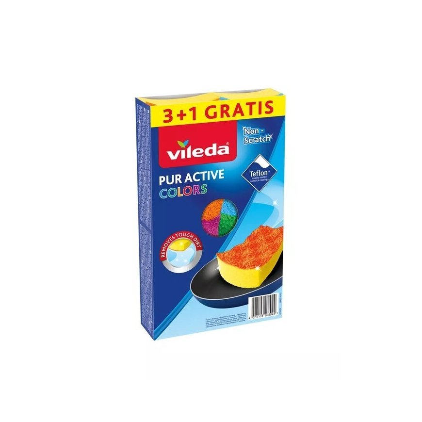 Vileda Pur Active Colors nõudepesumasin 4 tk.
