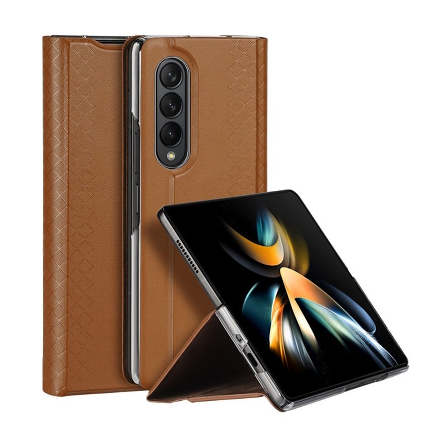 Dux Ducis Bril Premium PU leather Book Case with stand Samsung Z Fold 4 (F936B) Brown