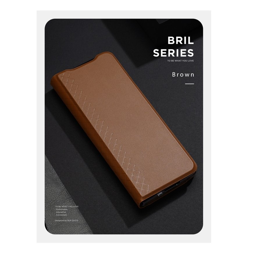 Dux Ducis Bril Premium PU leather Book Case with stand Samsung Z Fold 4 (F936B) Brown – 2