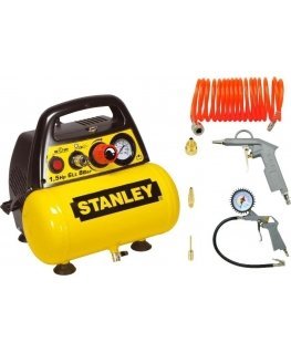 BEZEĻĻAS KOMPRESORS 6L+PNEIMATISKAIS KOMPLEKTS STANLEY