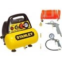 BEZEĻĻAS KOMPRESORS 6L+PNEIMATISKAIS KOMPLEKTS STANLEY BEZEĻĻAS KOMPRESORS 6L+PNEIMATISKAIS KOMPLEKTS STANLEY