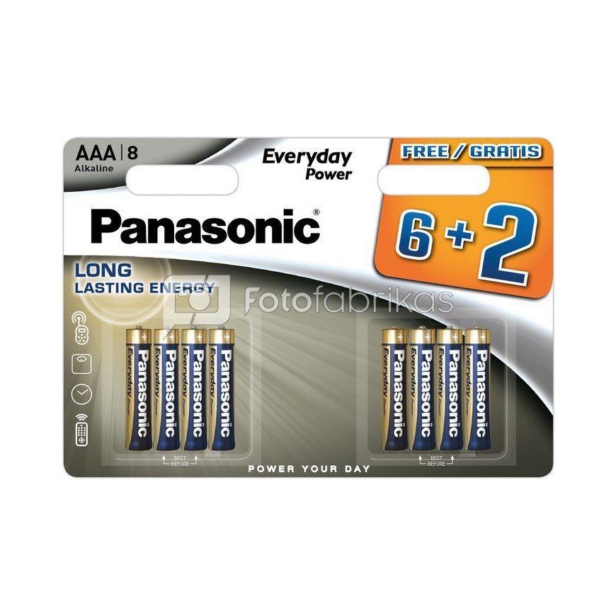 Panasonic Everyday Power LR03EPS/8B 6+2 pack