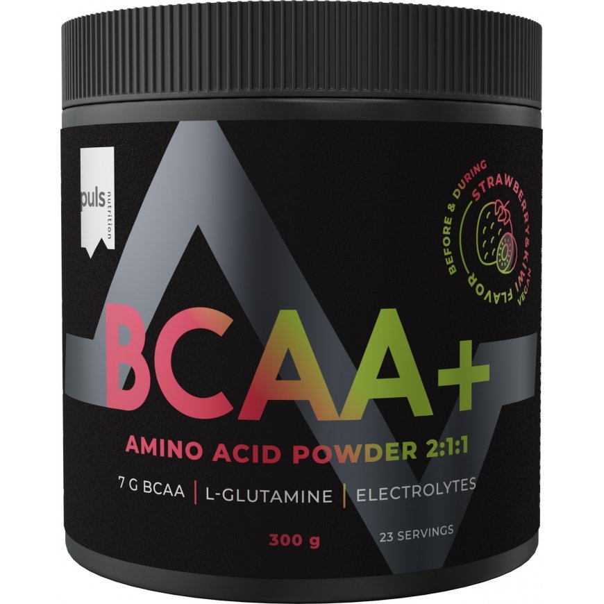 PULS BCAA + Strawberry & Kiwi training drink, 300 g