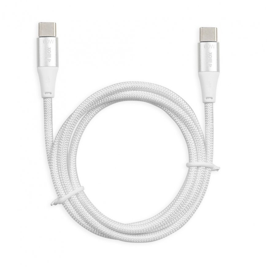 iBOX IKUTC USB-C kabelis 60W 1m Balts – 2